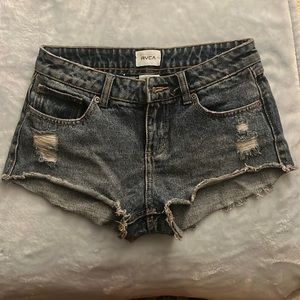 RVCA low rise relaxed denim shorts